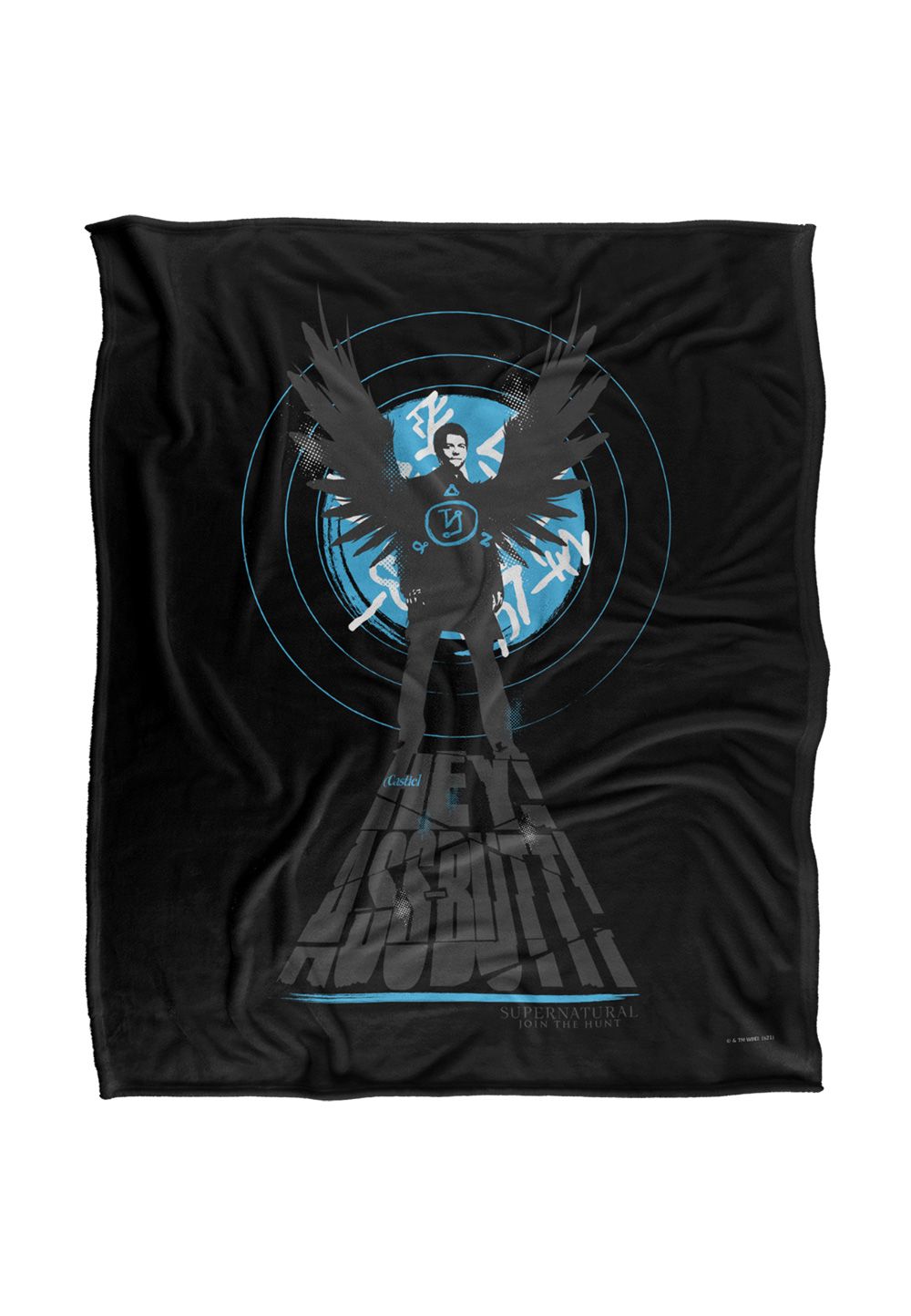 Warner Brothers Supernatural Hey Ass Butt Silky Touch Super Soft Throw Blanket in White