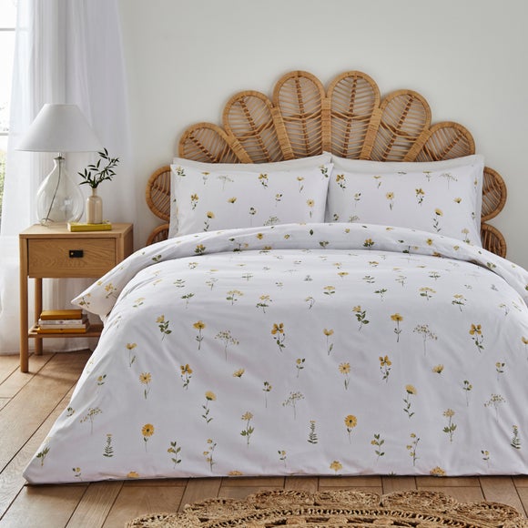 Pressed Floral 100% Cotton Duvet Cover & Pillowcase Set