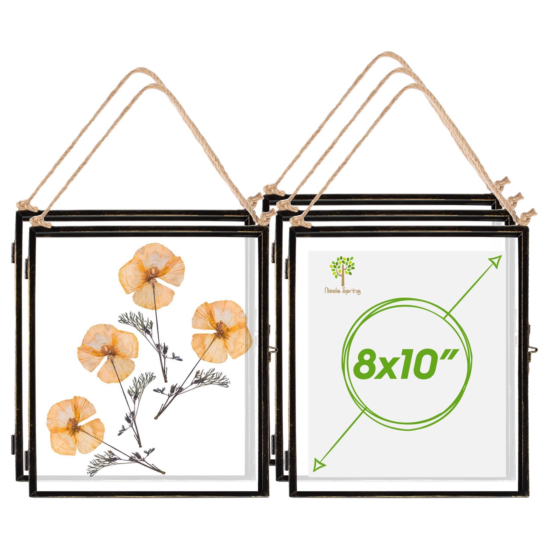 Nicola Spring 5x Hanging Metal Photo Frames - 8" x 10" - Picture Frame Wall Mounted Frame with Rope in Black