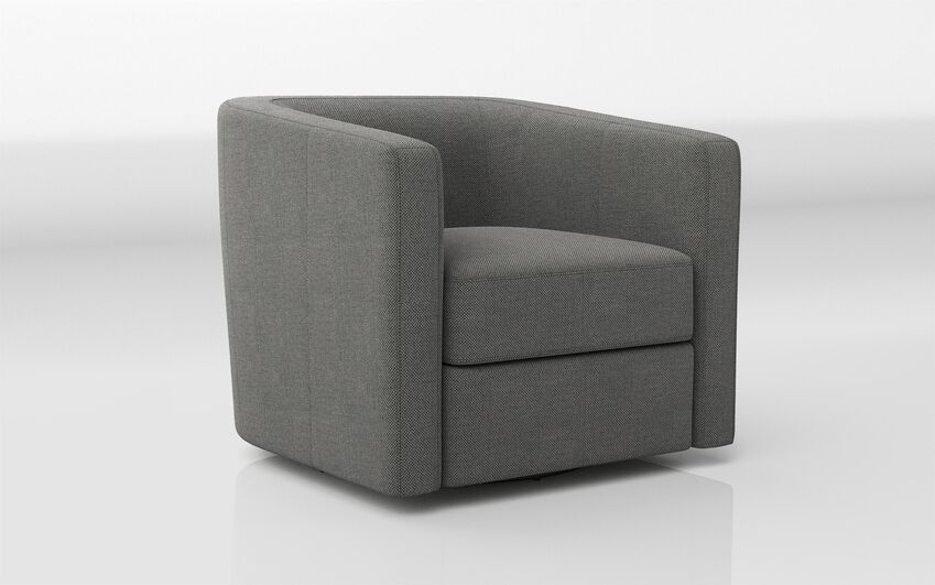 Grey Fabric Patrica Swivel Chair