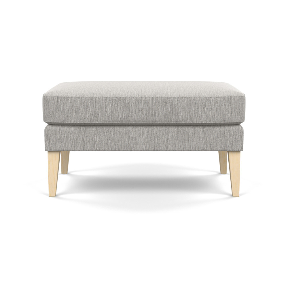 Heal's Richmond Ottoman Smart Linen Mix Silver Natural Ash Feet