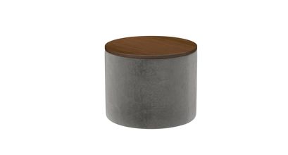 Ringo Storage Drum in Squirrel Cotton Matt Velvet - sofa.com