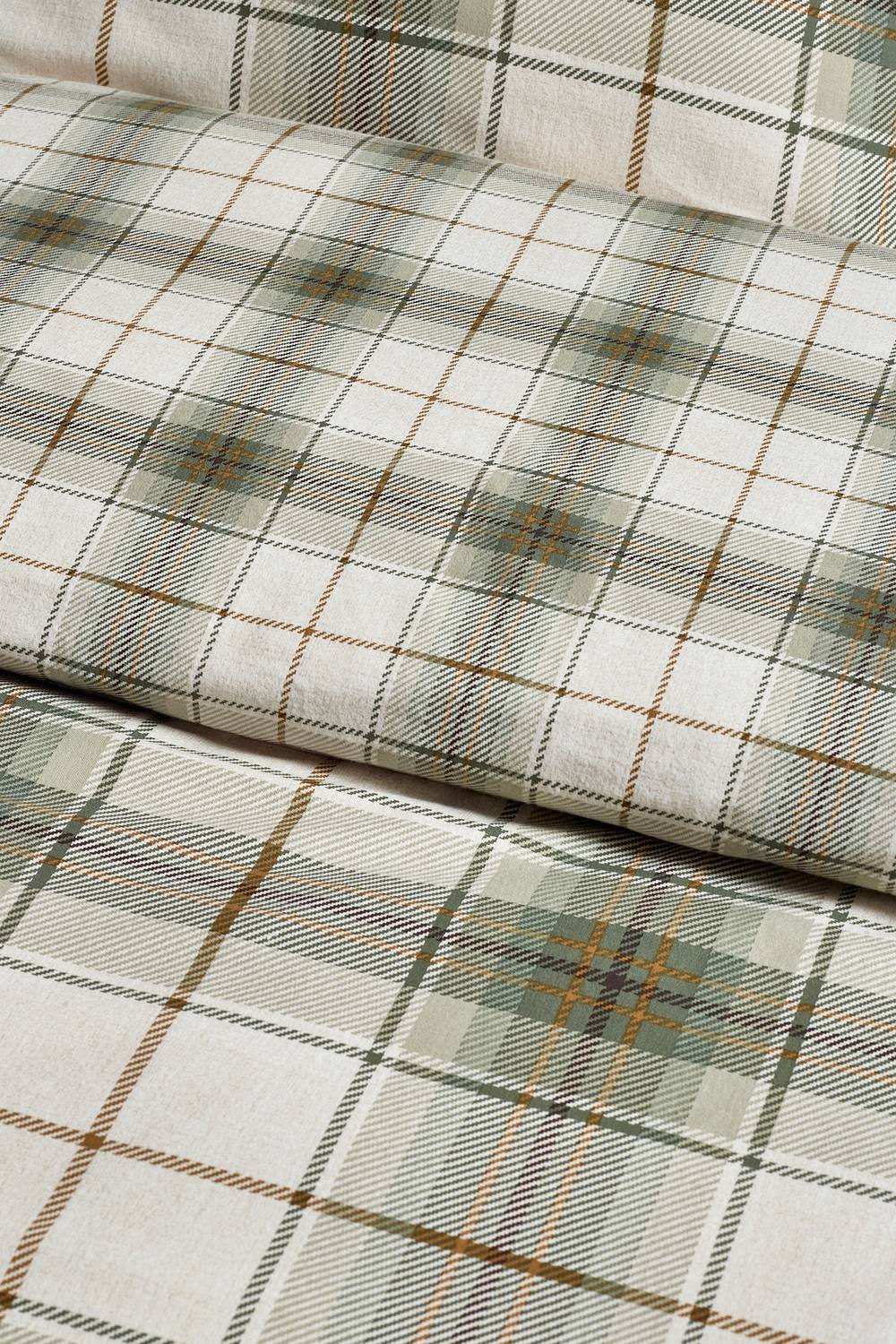 Catherine Lansfield Brushed Troon Check Duvet Cover Set in Green 4