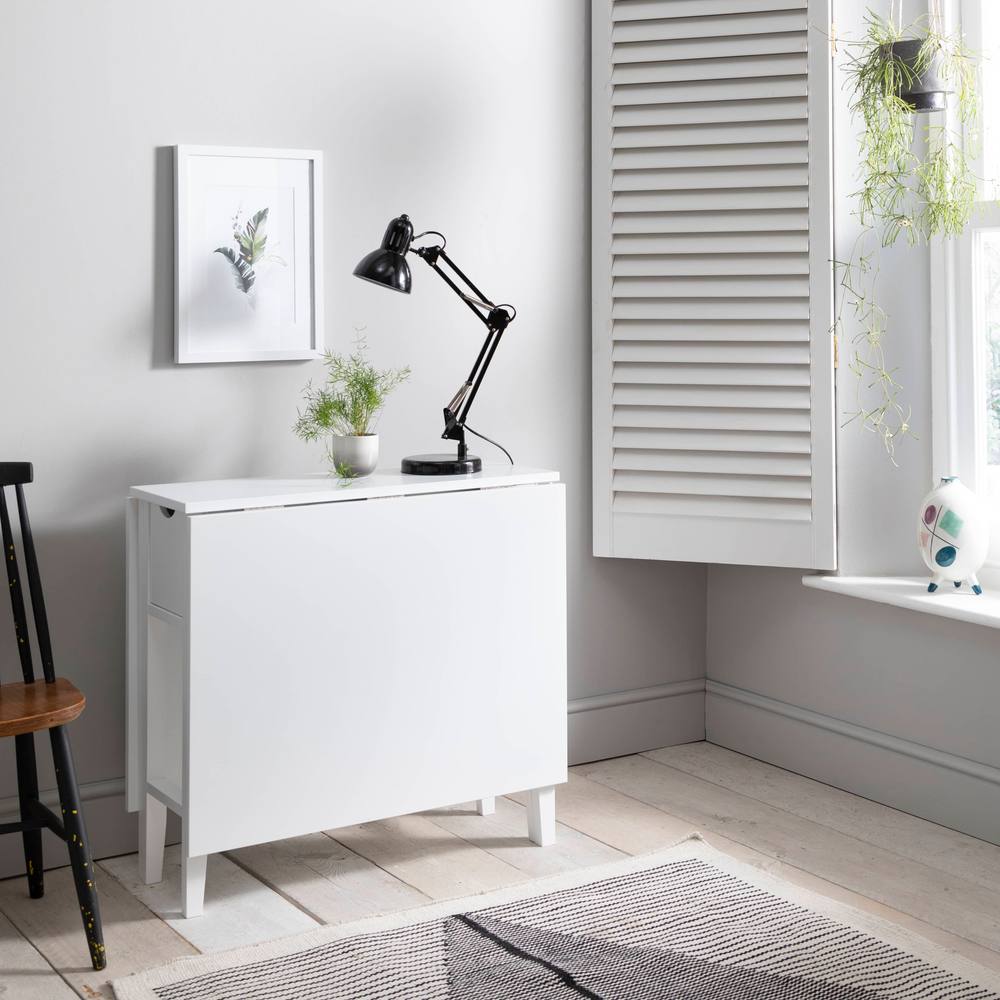Nöa and Nani Gustav Folding Dining Table with Drawer in White