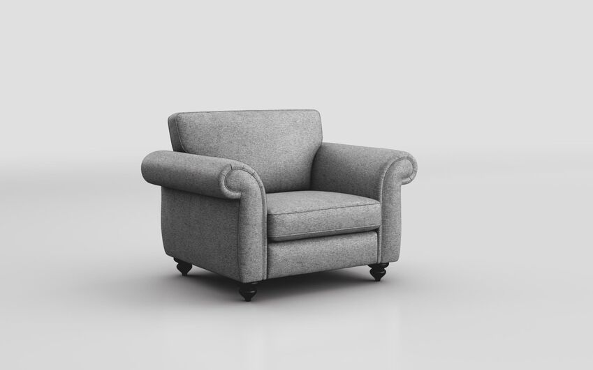 Blue Fabric Rossetta Armchair Standard Back