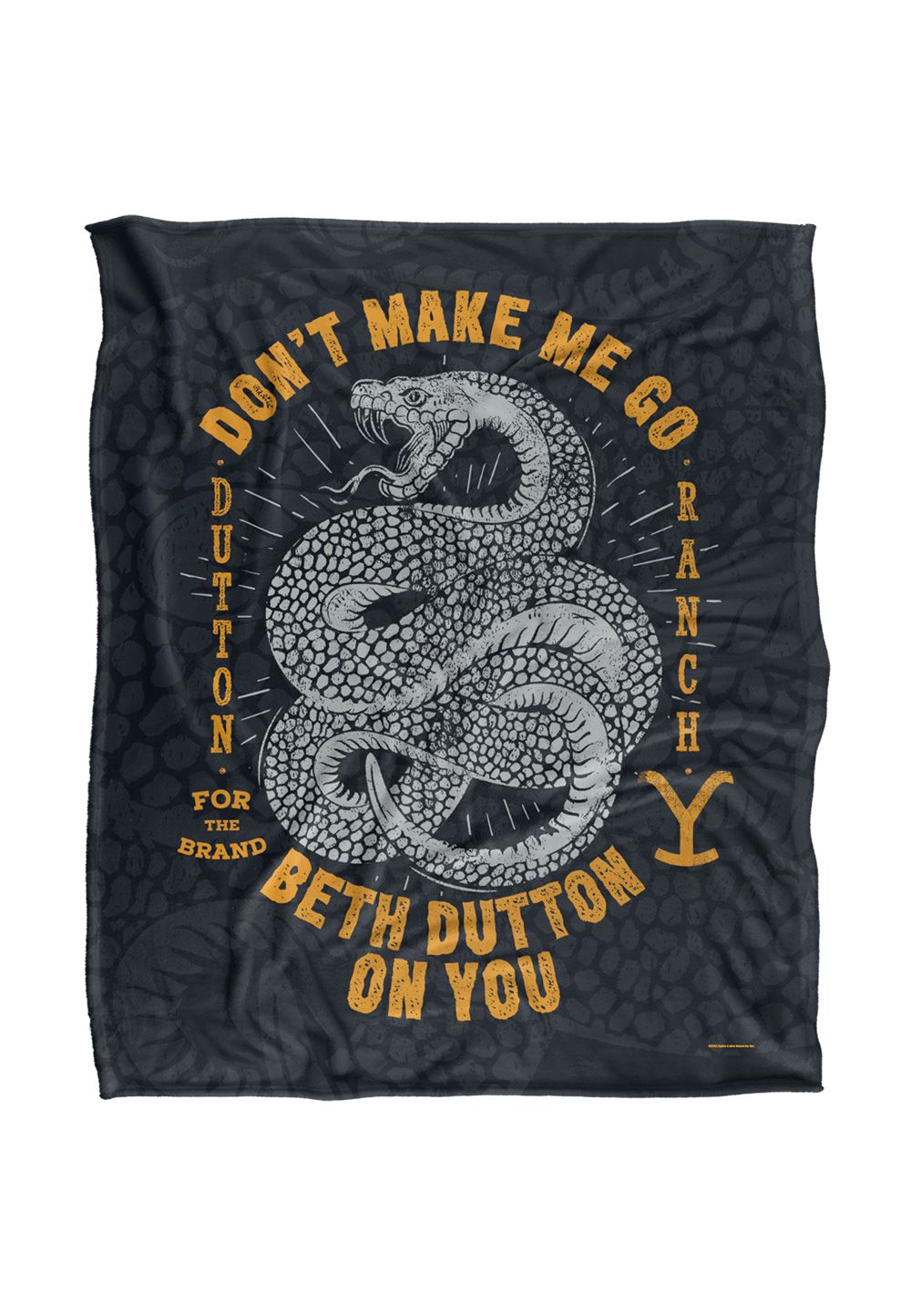 Yellowstone Beth Dutton Snake Silky Touch Super Soft Throw Blanket 152 X 127 cm in White
