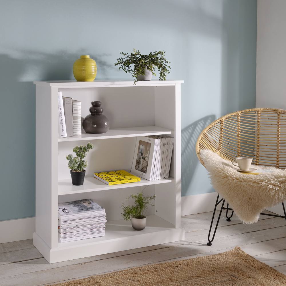 Nöa and Nani Hemming 3 Tier Low Bookcase in White