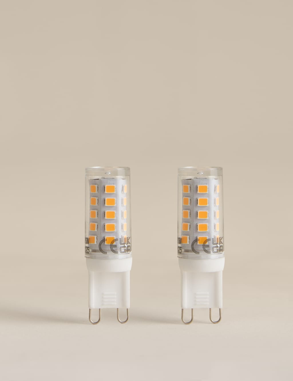 M&S 2 Pack 3W G9 LED Light Bulbs Clear
