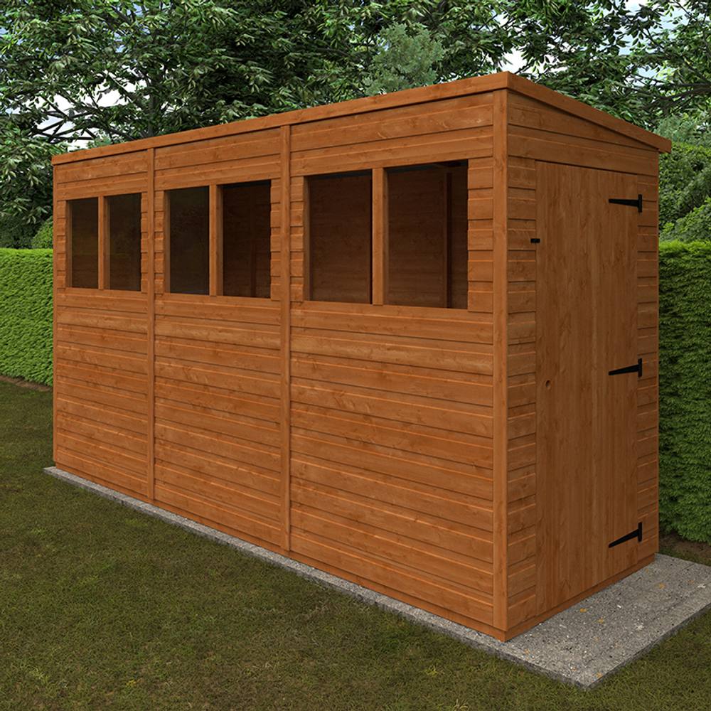 Buttercup Farm 12 x 4 Feet Flex Pent 12mm Flex - L353.8 x W115 x H203 cm in Burnt Orange 3