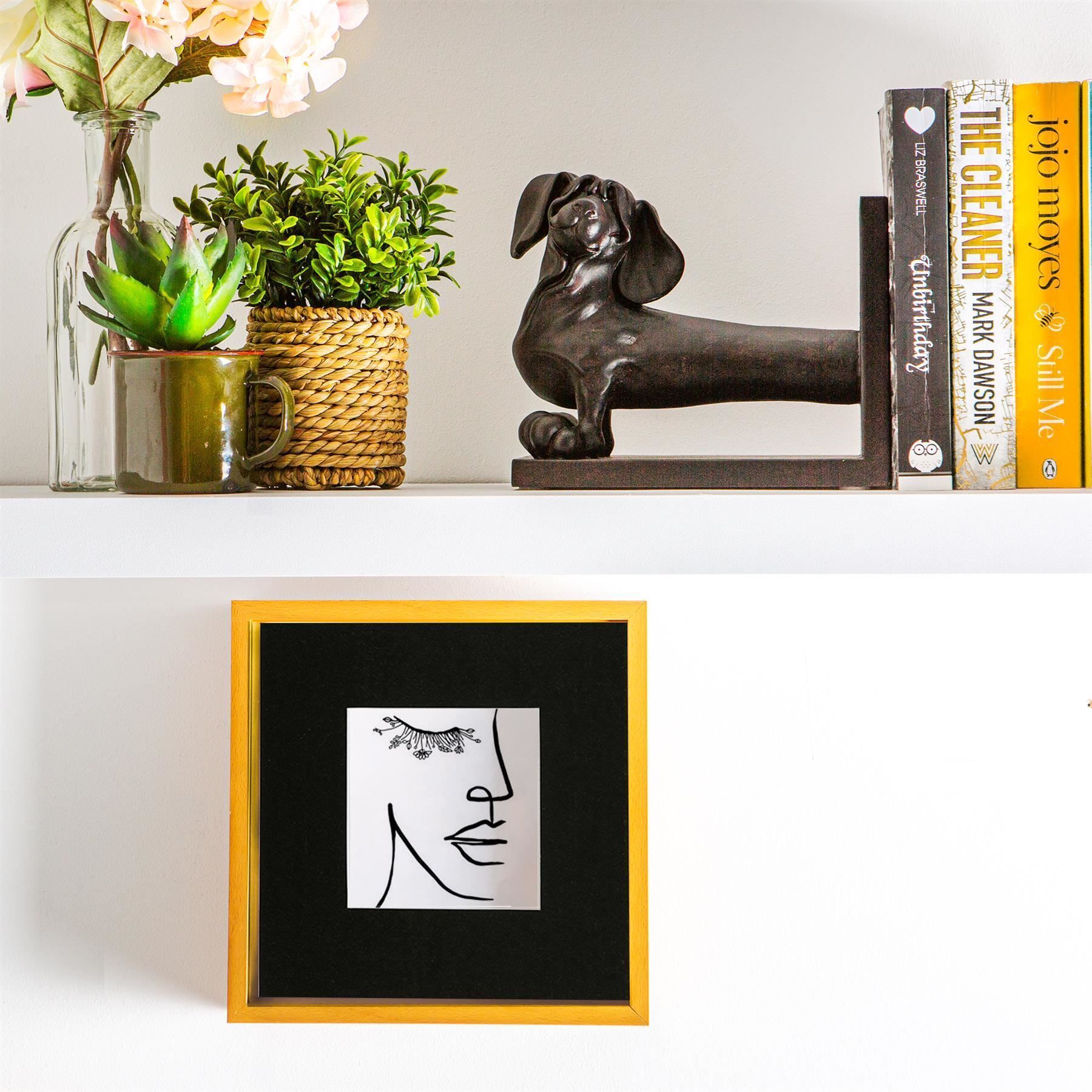 Nicola Spring 3D Deep Box Photo Frames - 8 x 8" with 4 x 4" Mount - White Mount - Pack of 2 in Black 5