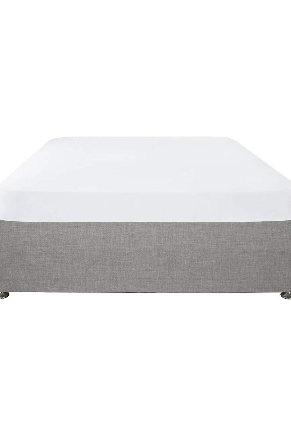 Serene 'Plain Dyed' Soft Touch 32cm Fitted Bed Sheet in White | Size: Single Fitted