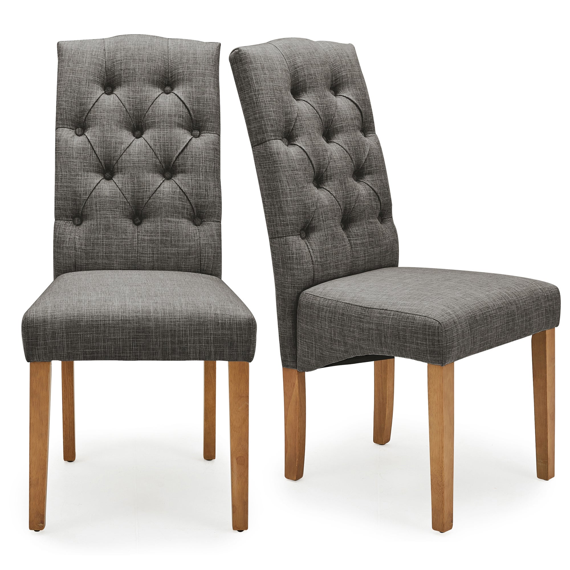 Darcy Set of 2 Dining Chairs Charcoal Charcoal