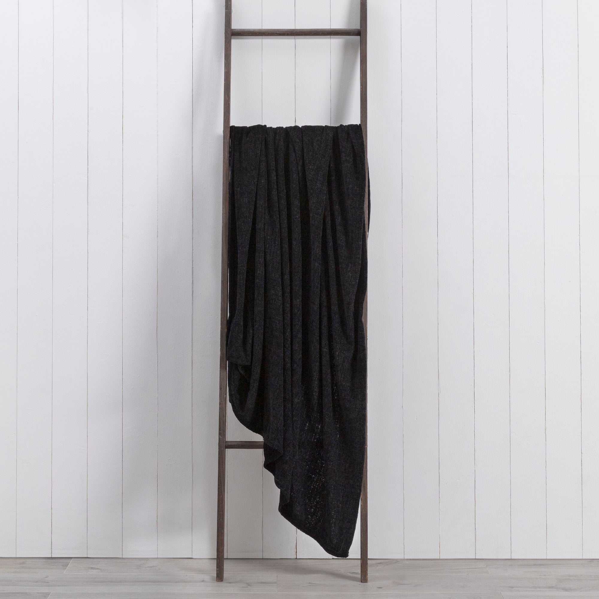 Chenille 200cm x 200cm Throw Black