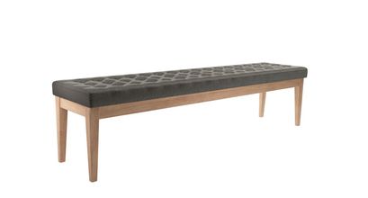 Buttons Bench in Elephant Cotton Matt Velvet - sofa.com