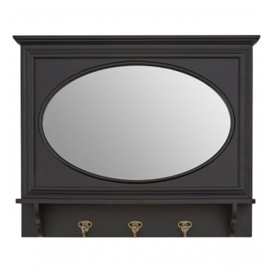 Whitely Wall Bedroom Mirror In Matte Black Frame