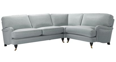 Bluebell Asym. Crn: LHF 2.5 Seat w RHF Loveseat in Cirrus Smart Slubby Cotton - sofa.com
