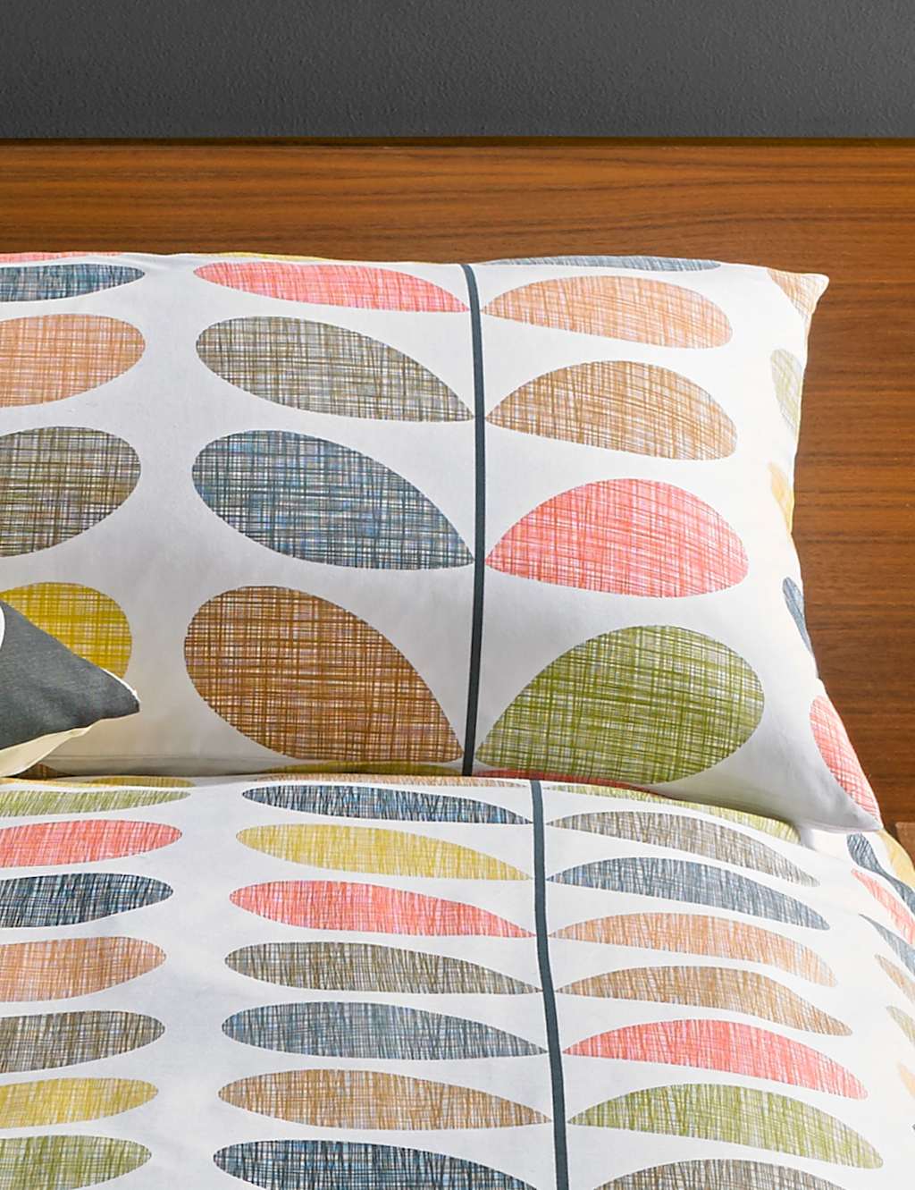 Orla Kiely 2 Pack Pure Cotton Scribble Stem Pillowcases Multi