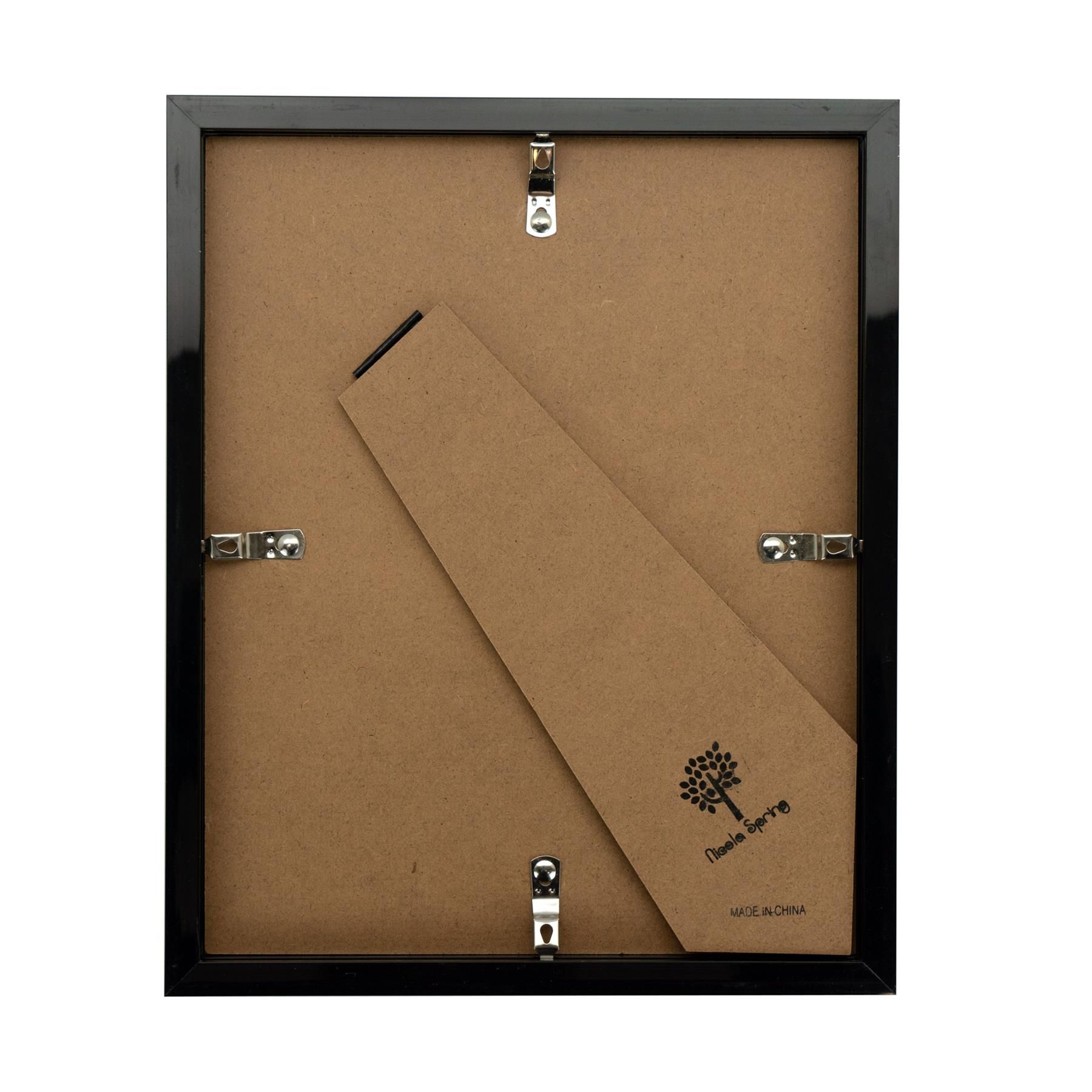 Nicola Spring 3D Box Photo Frames - 8 x 10" with 4 x 6" Mount - Ivory Mount - Pack of 2 in Black 5