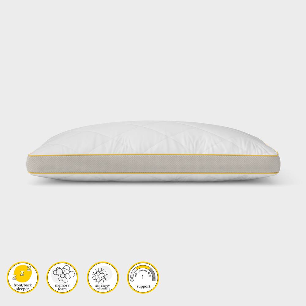 Eve The Memory Foam Pillow Hybrid Front & Back Sleeper in White