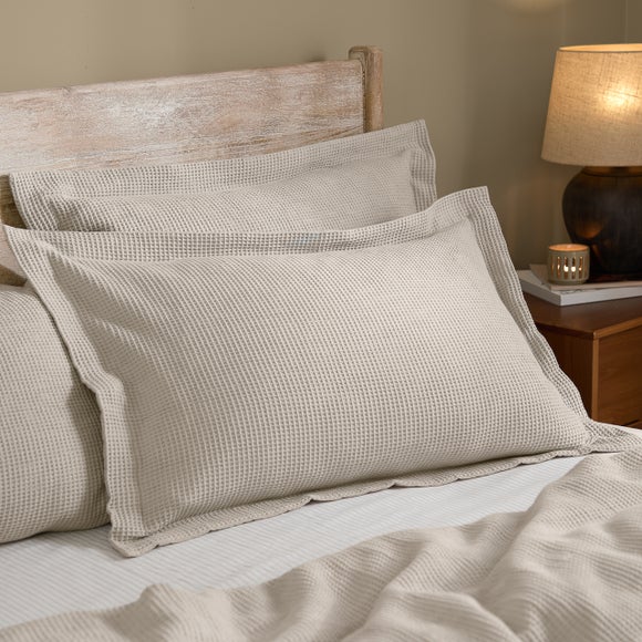 Yard Hebden Waffle 100% Cotton Standard Pillowcase Pair