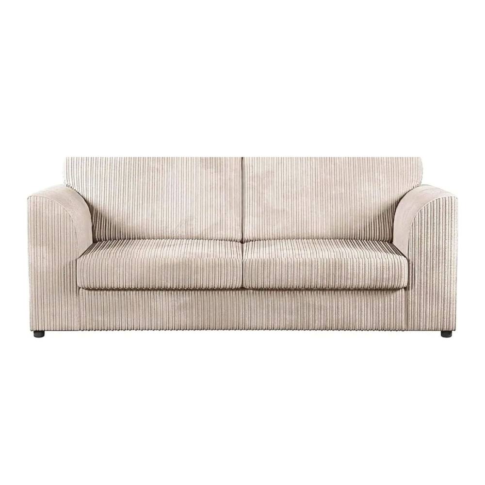 Bliss Furniture Jumbo Cord High Back 3 Seater Sofa Luxury in Cream