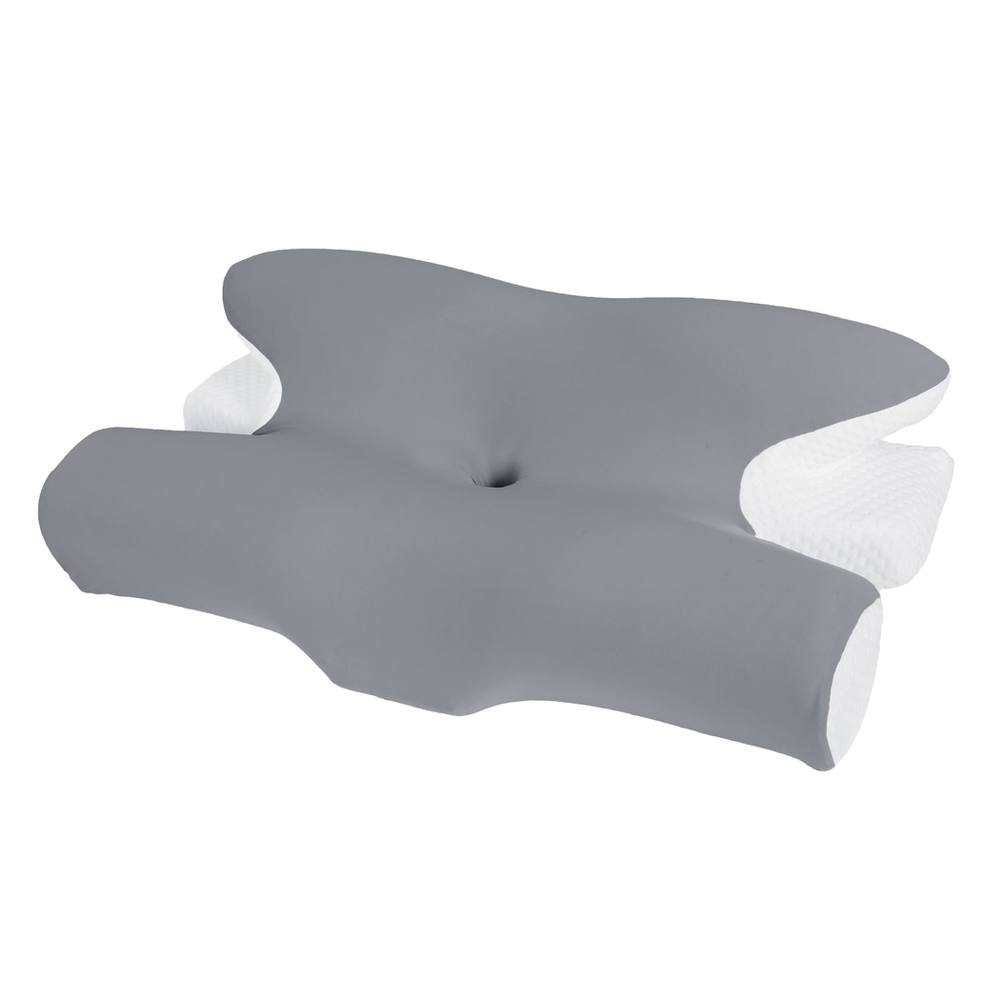 Lavio Ergonomic Horn Pillow Neck Shoulder Pain Relief Side Sleeper Support in Grey