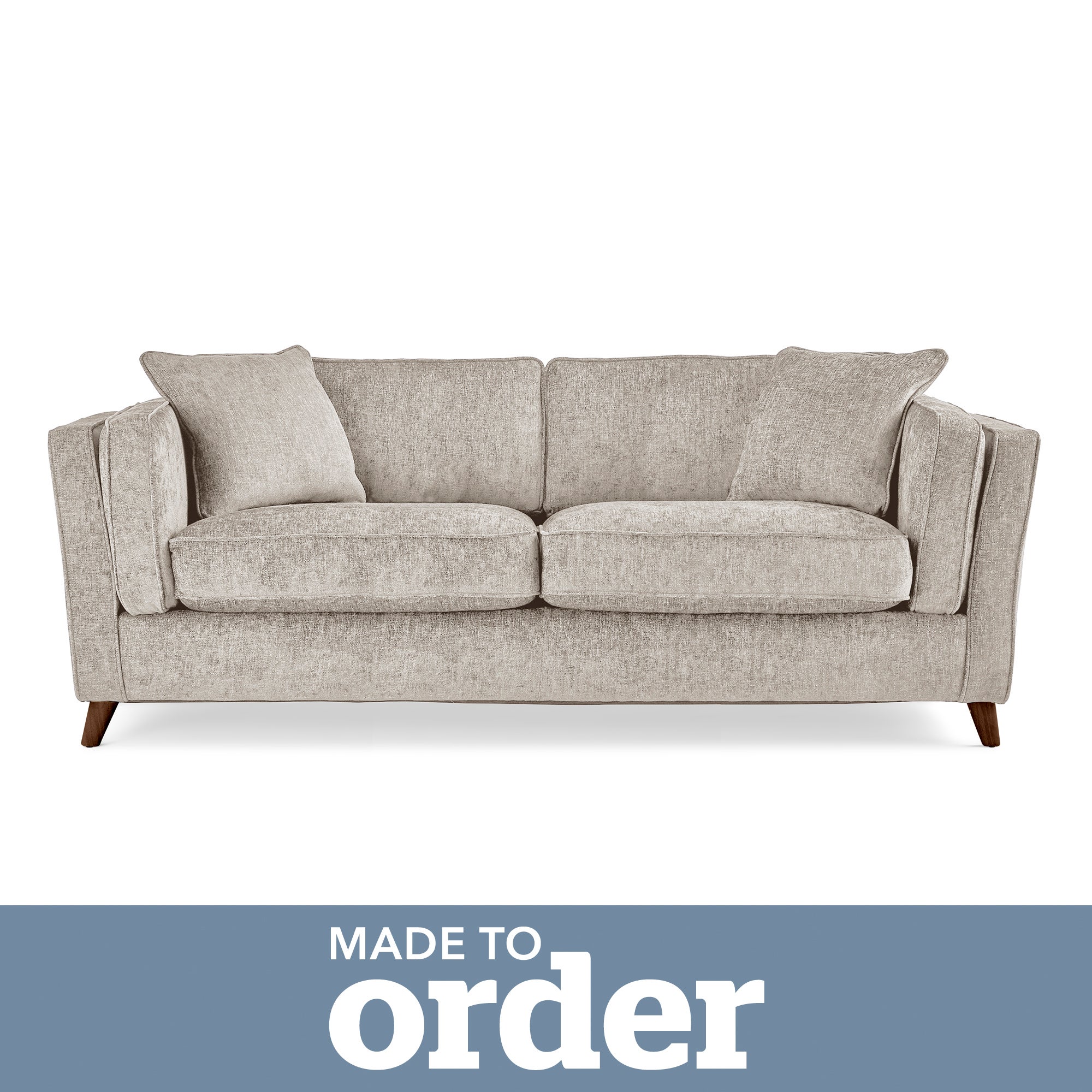Arabella 3 Seater Sofa Luxury Chenille Premium Chenille Sand