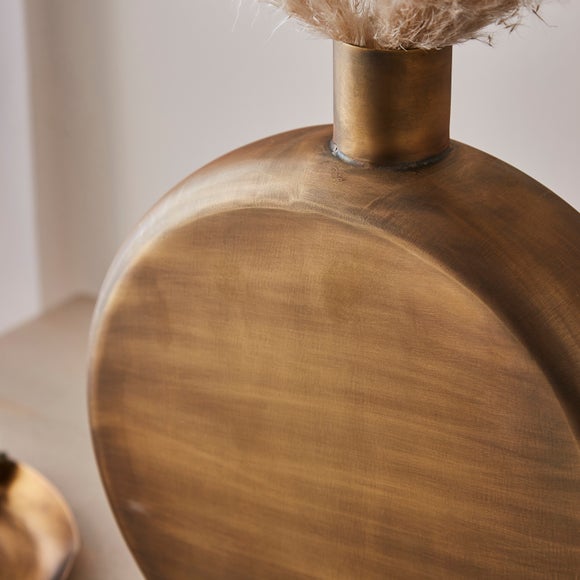 Metal Flat Bottle Vase 2