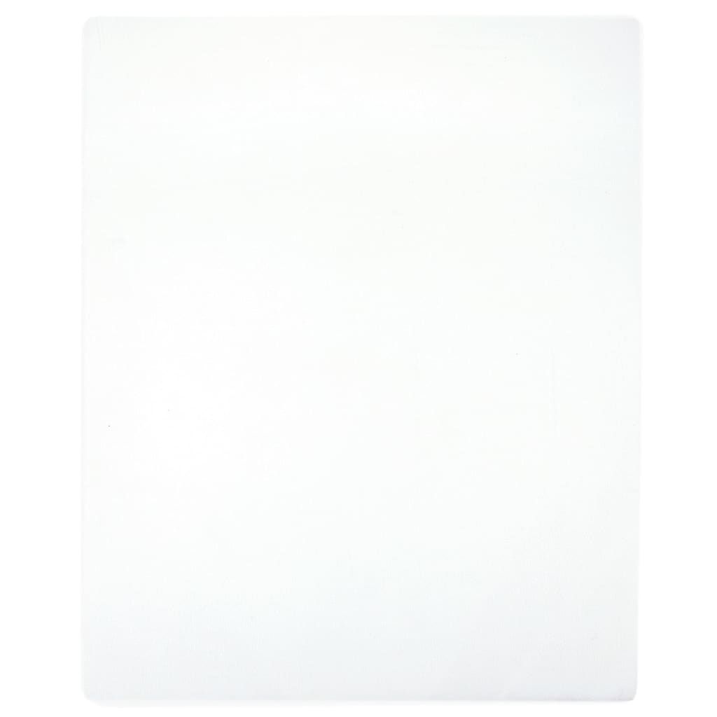 Berkfield Home Jersey Fitted Sheets 2 pcs White 180x200 cm Cotton