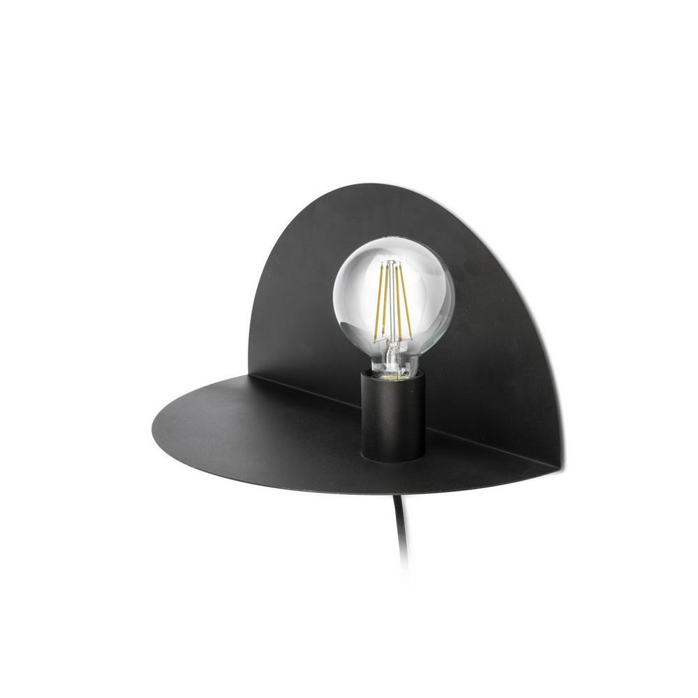 Netlighting Nit Right Black Wall Lamp Shlelf