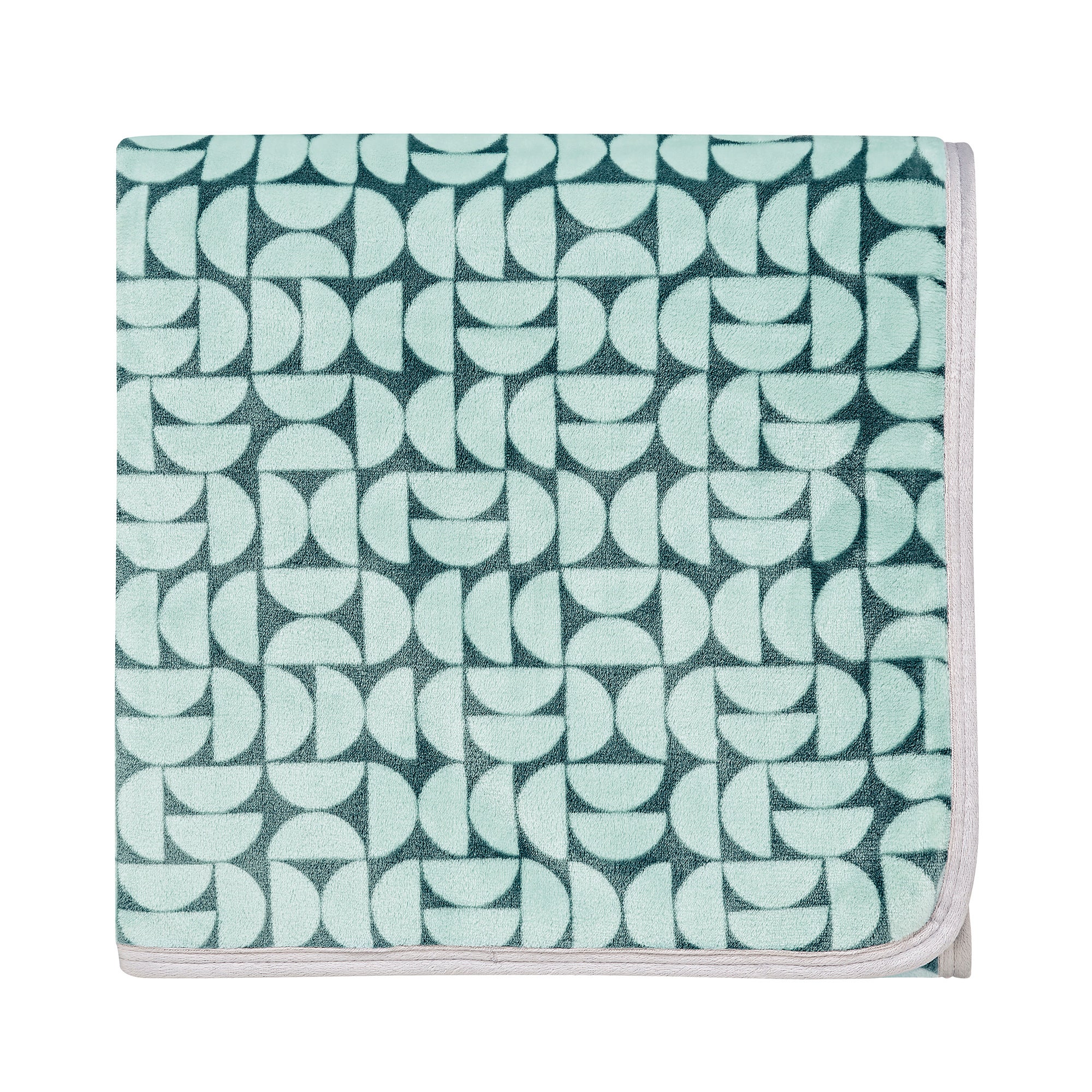 Helena Springfield Liv Tolka Teal Fleece Throw Blue/White