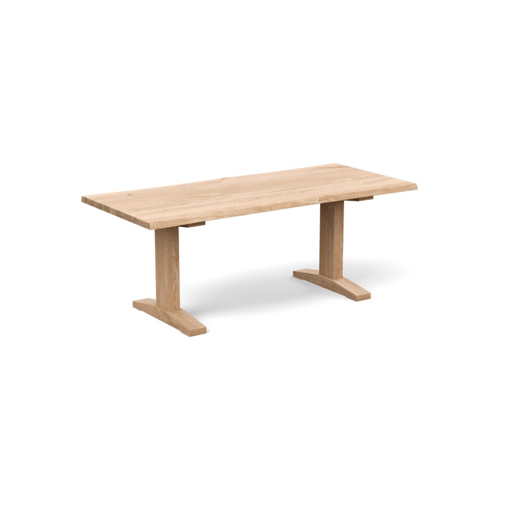 Heal's Lisbon Table 280x100cm White Oak Natural Edge Filled