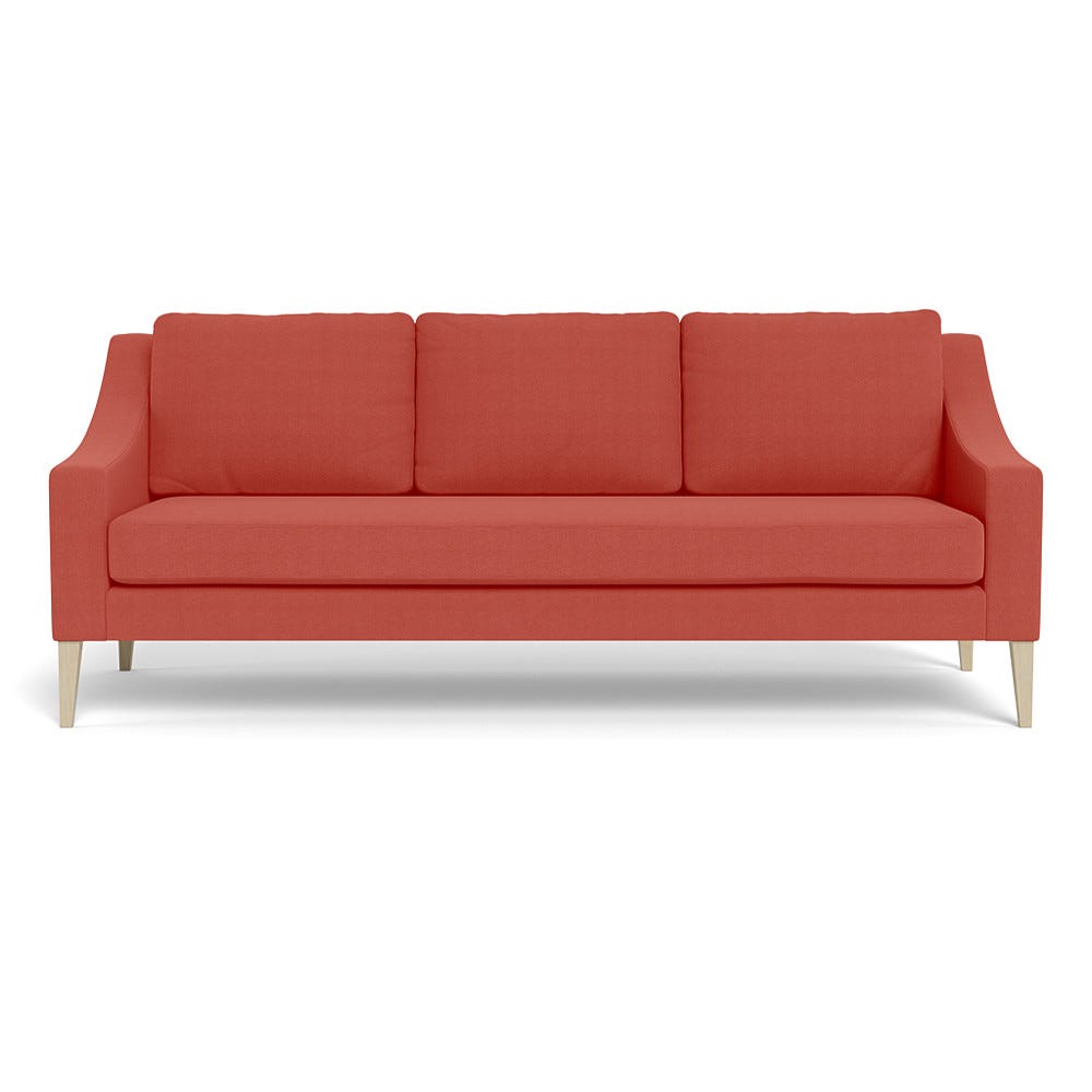 Heal's Richmond 4 Seater Sofa Linen Grenadine Natural Ash Feet