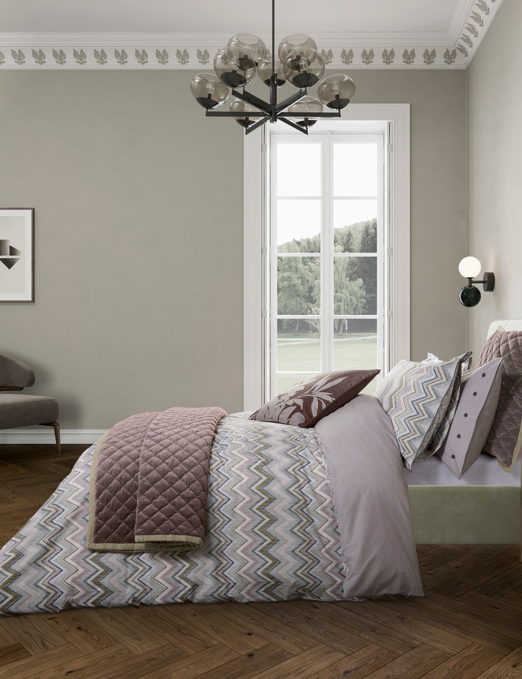 Bedeck of Belfast 2 Pack Cotton Blend Claudia Pillowcases White Mix