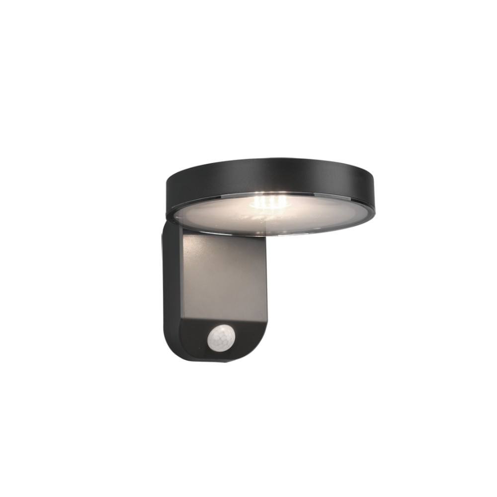 Netlighting Posadas Modern Outdoor Modern Wall Lamp Anthracite 3000K IP44 PIR in Black