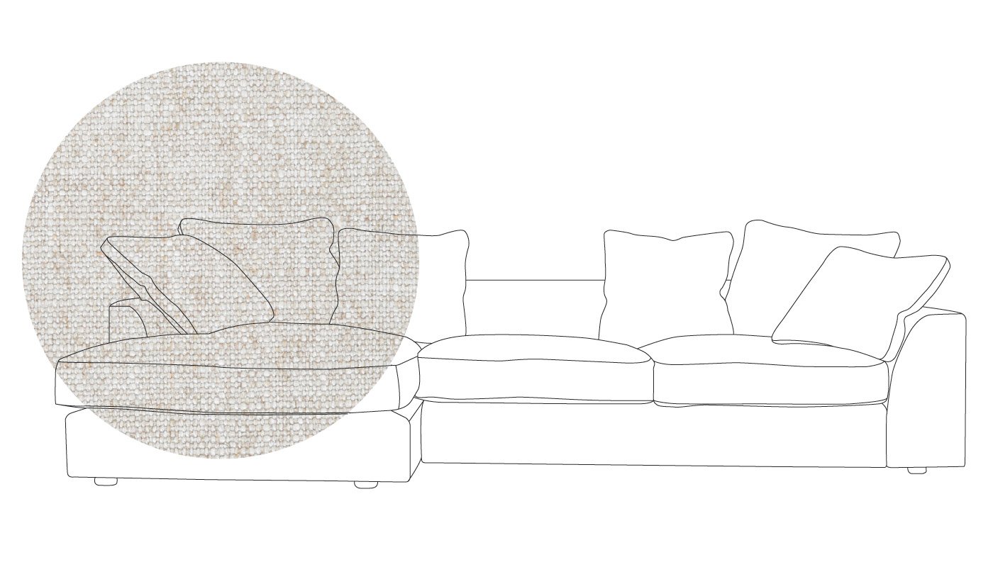 Heal's Cumulus Left Hand Facing Corner Sofa In Broad