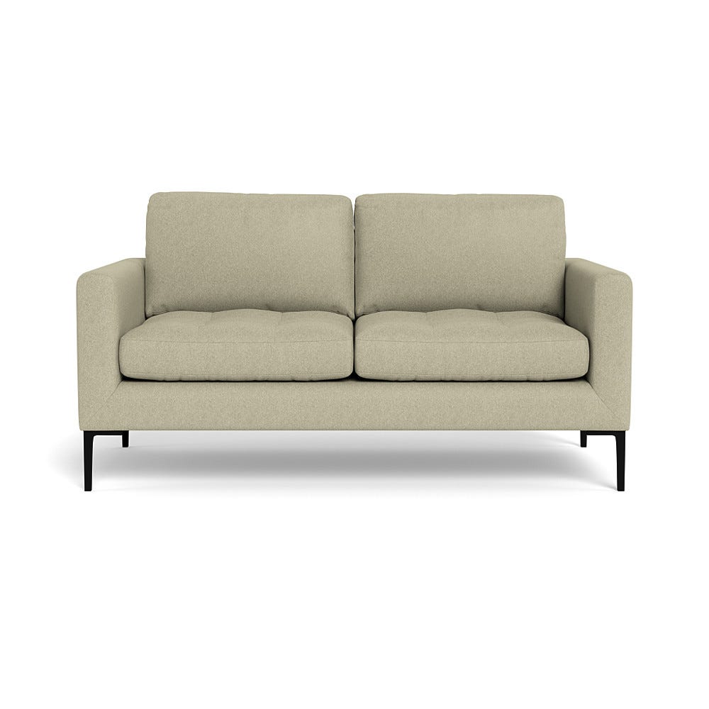Heal's Eton 2 Seater Sofa Cotton Grain Black Feet