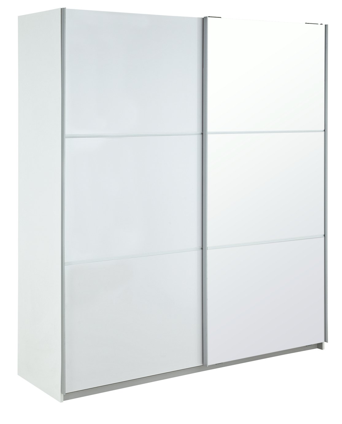Habitat Holsted Large White & Mirror Sliding Wardrobe