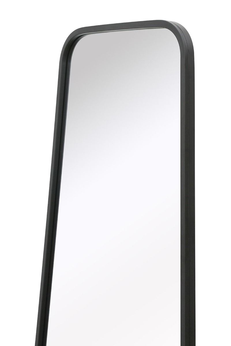 MirrorOutlet Black Metal Trapezoid Shape Framed Wall Mirror (122CM X 58CM) 4