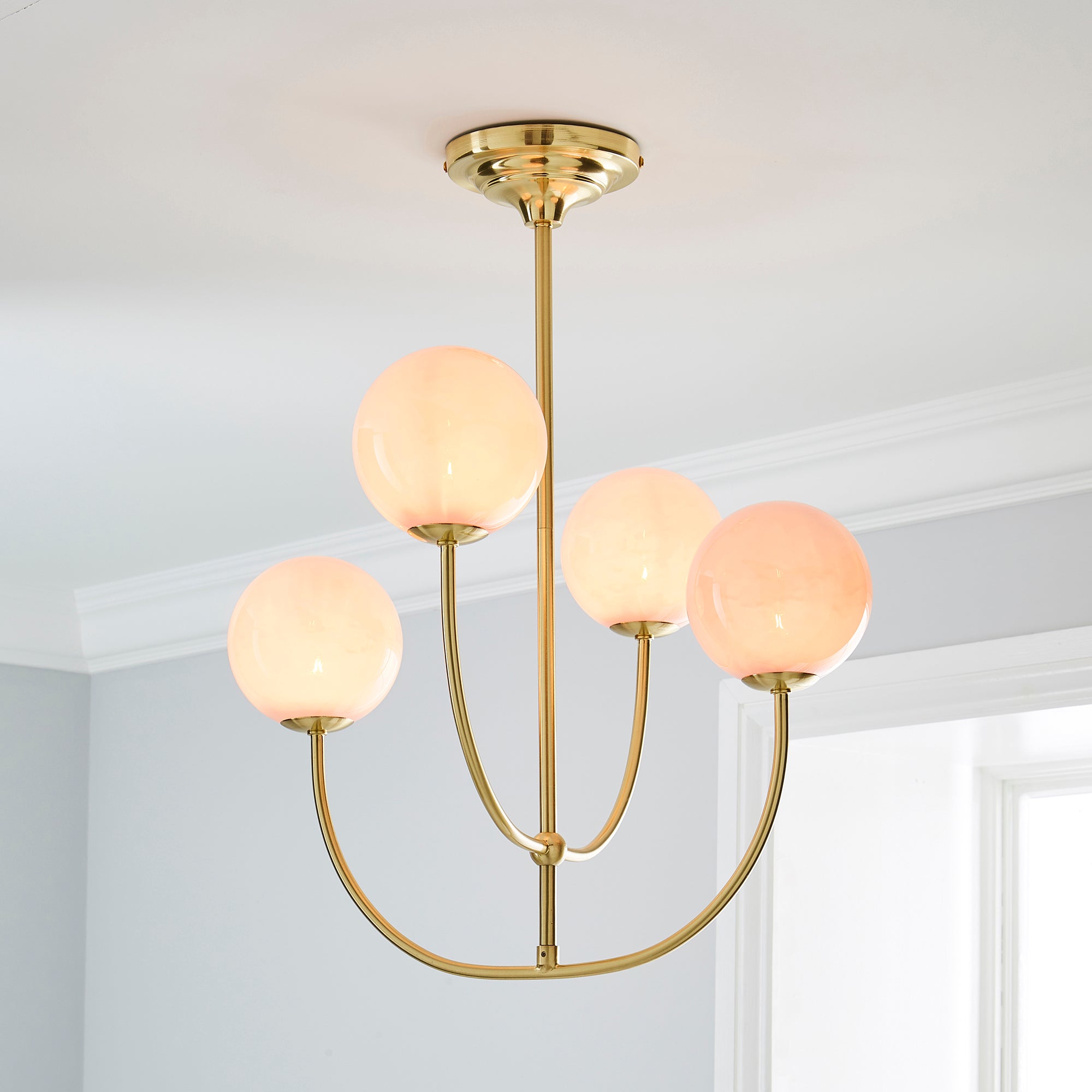 Gigi Pink Ceiling Fitting Gold