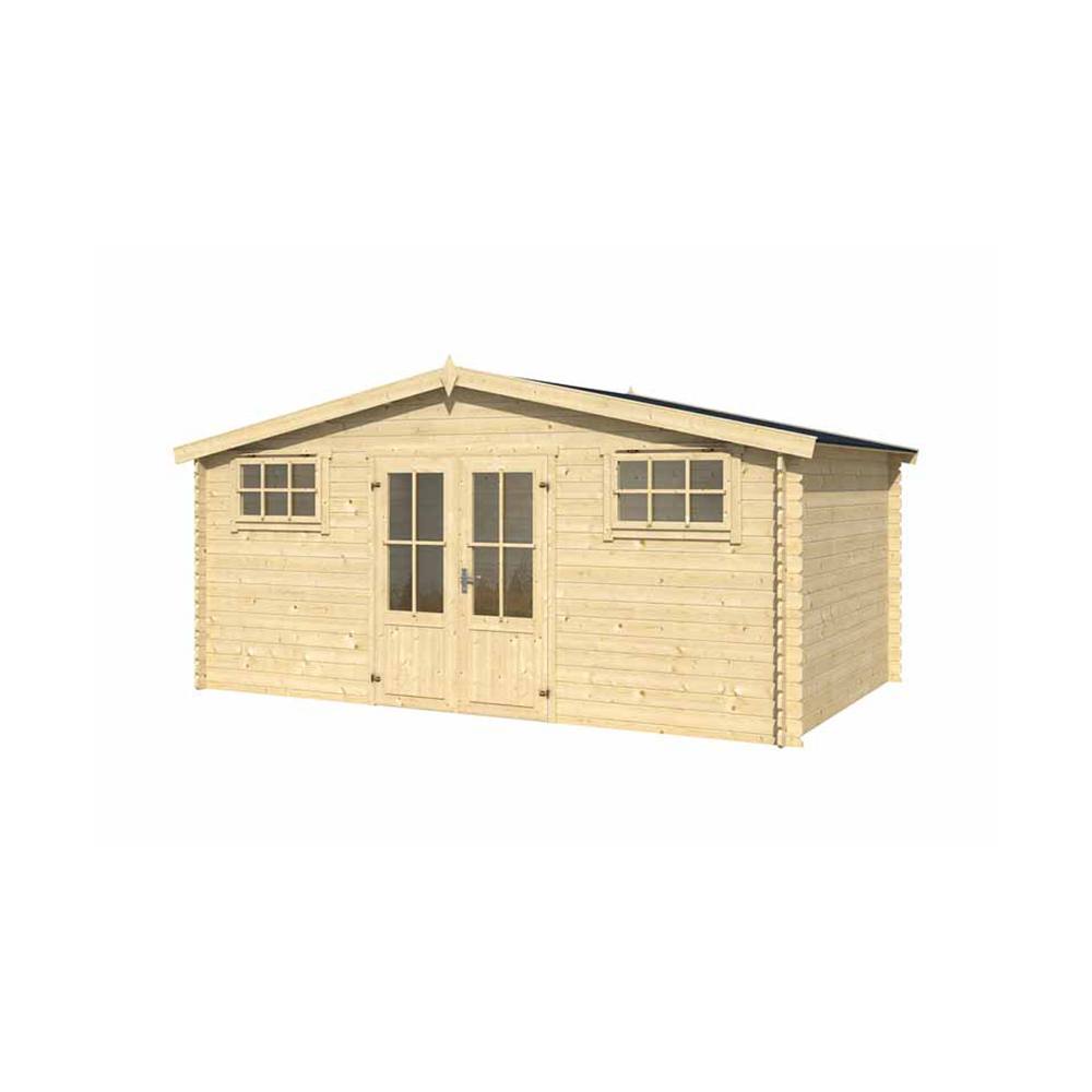 Lasita Maja Ltd Boston-Log Cabin, Garden Room, Home Office - L518.6xW312xH245.1 cm in Light Brown 2