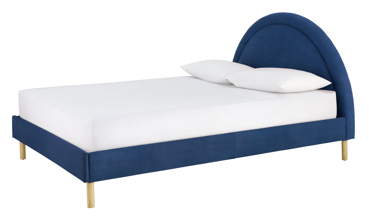 Habitat Sol Sunrise Double Bed Frame - Blue Velvet