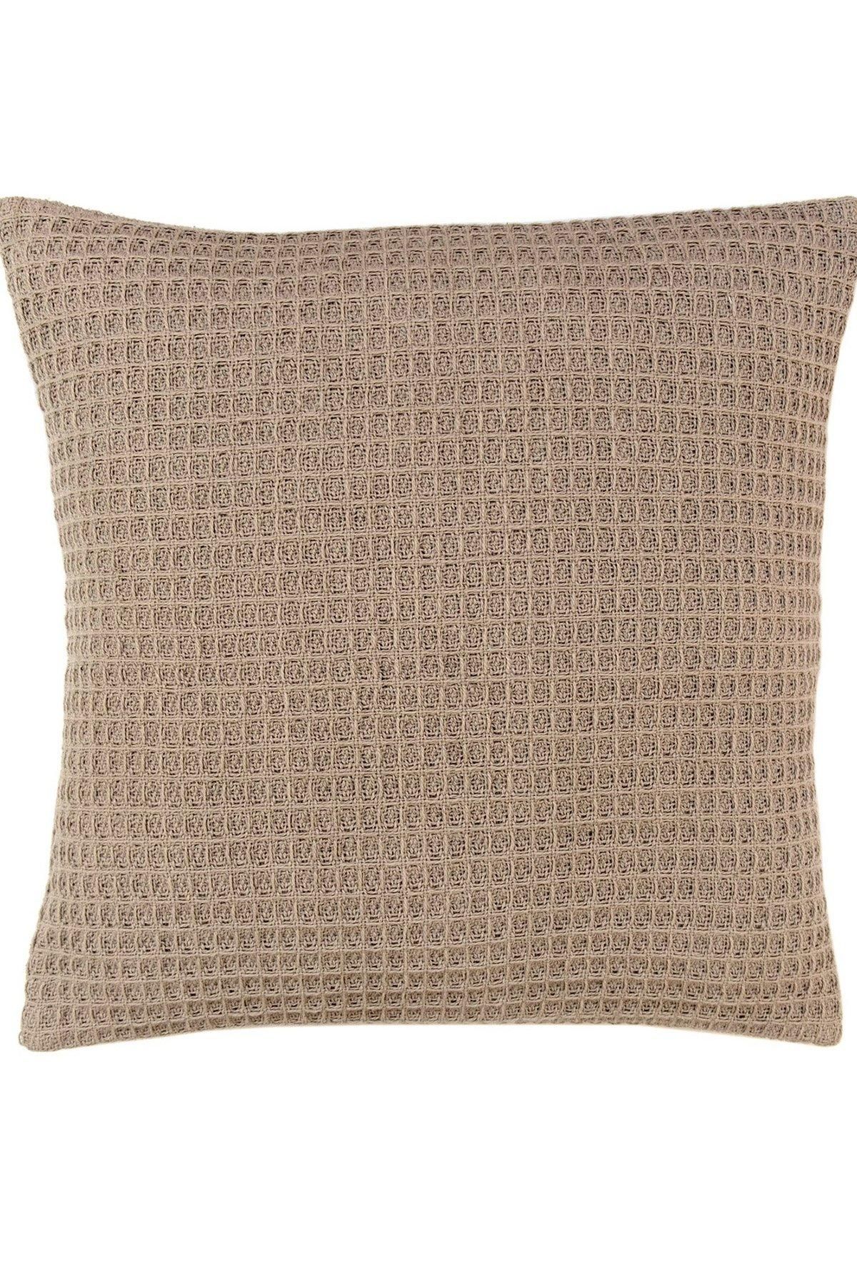 Appletree 'Bruges' Filled Cushion With Geo Waffle Texture in Natural