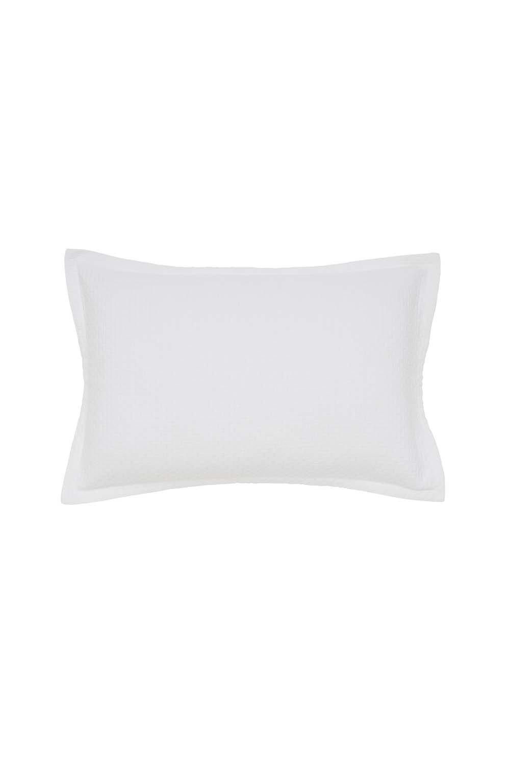 Murmur 'Hush' Cotton Percale Oxford Pillowcase in White