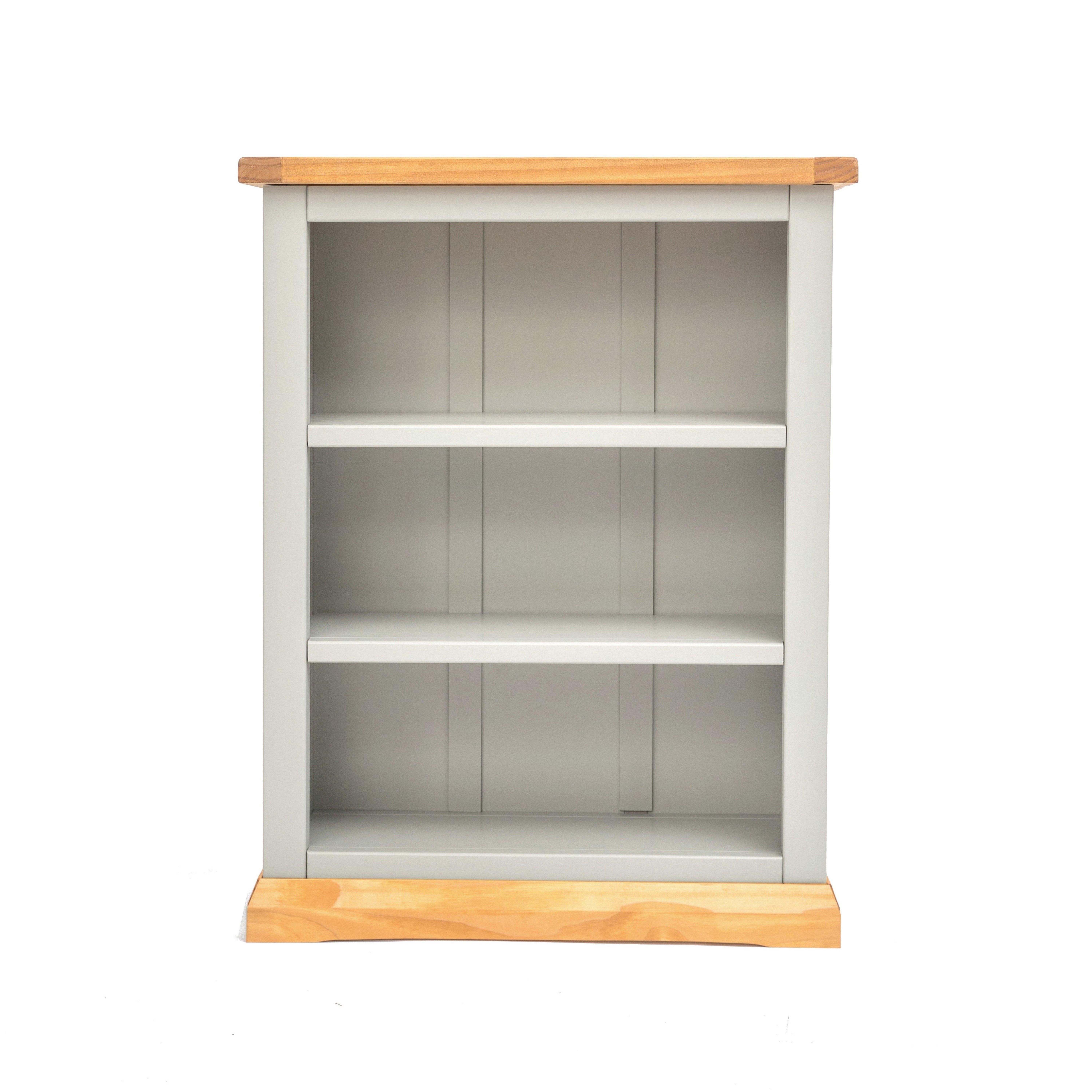 Cabinet Bits Bookcase with Plinth 90x70x25cm in Light Grey