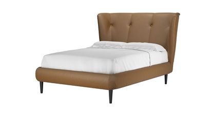 Audrey Double Bed in Spiced Honey Soft Leather - sofa.com