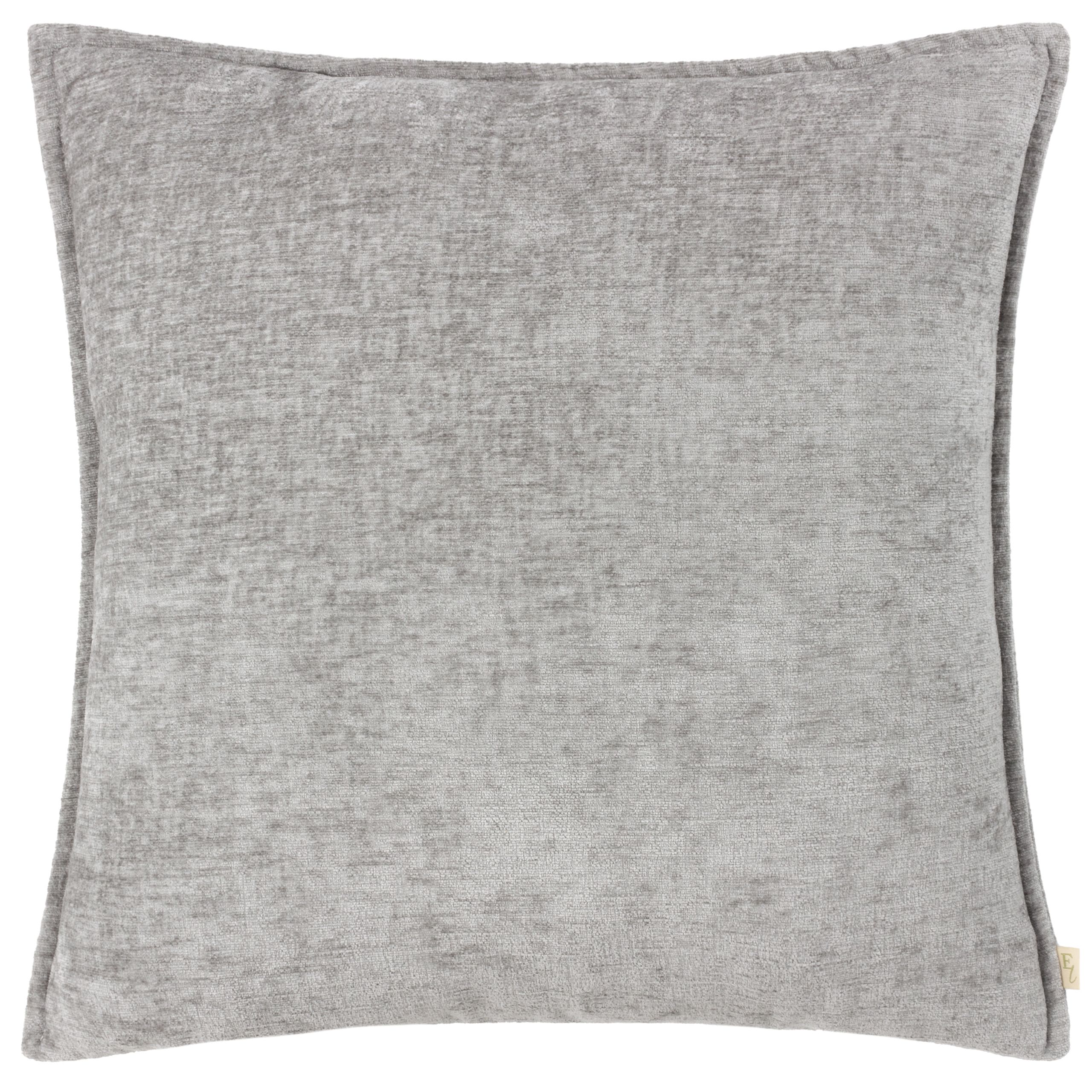 Evans Lichfield Buxton Chenille Reversible Square Cushion in Grey