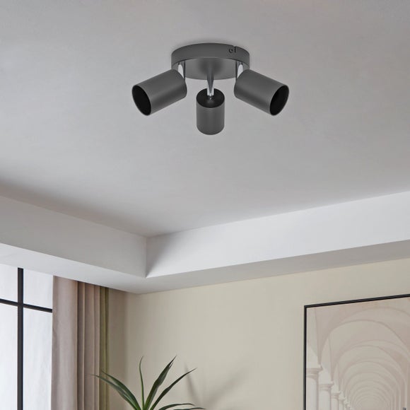 EGLO Essentials Reciso-E 3 Light Adjustable Semi Flush Spotlight