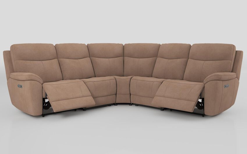 Beige Fabric Eldwick 3 Corner 3 Power Sofa
