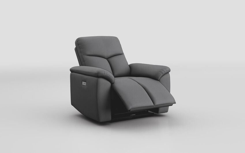 Grey Fabric Caselle Power Recliner Chair